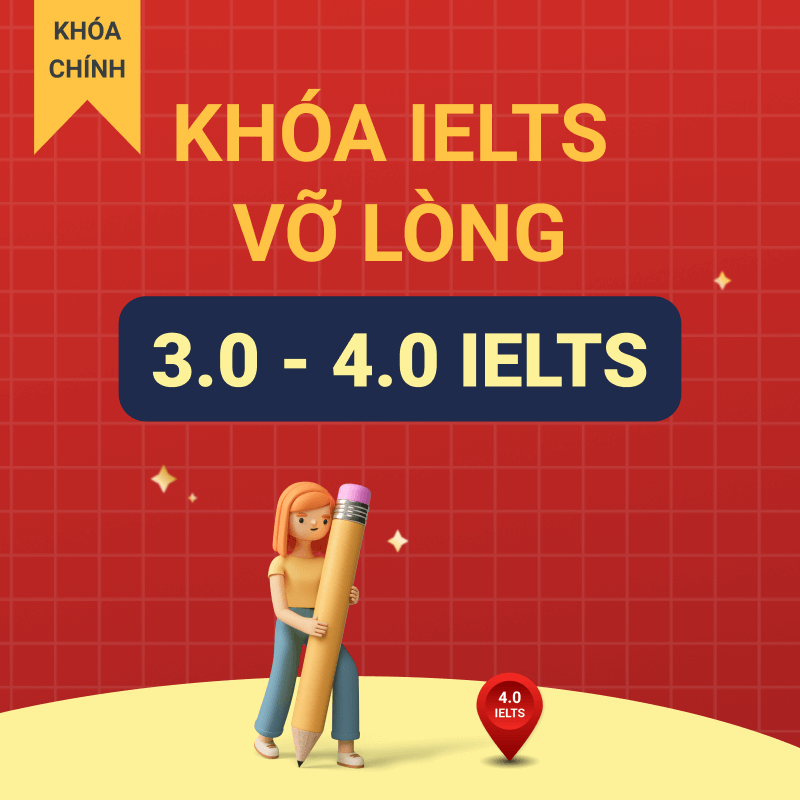 Khóa học IELTS Vỡ lòng (3.0 – 4.0)