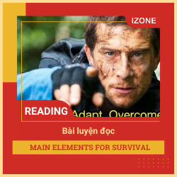 Basic IELTS Reading – UNIT 1: MAIN ELEMENTS FOR SURVIVAL