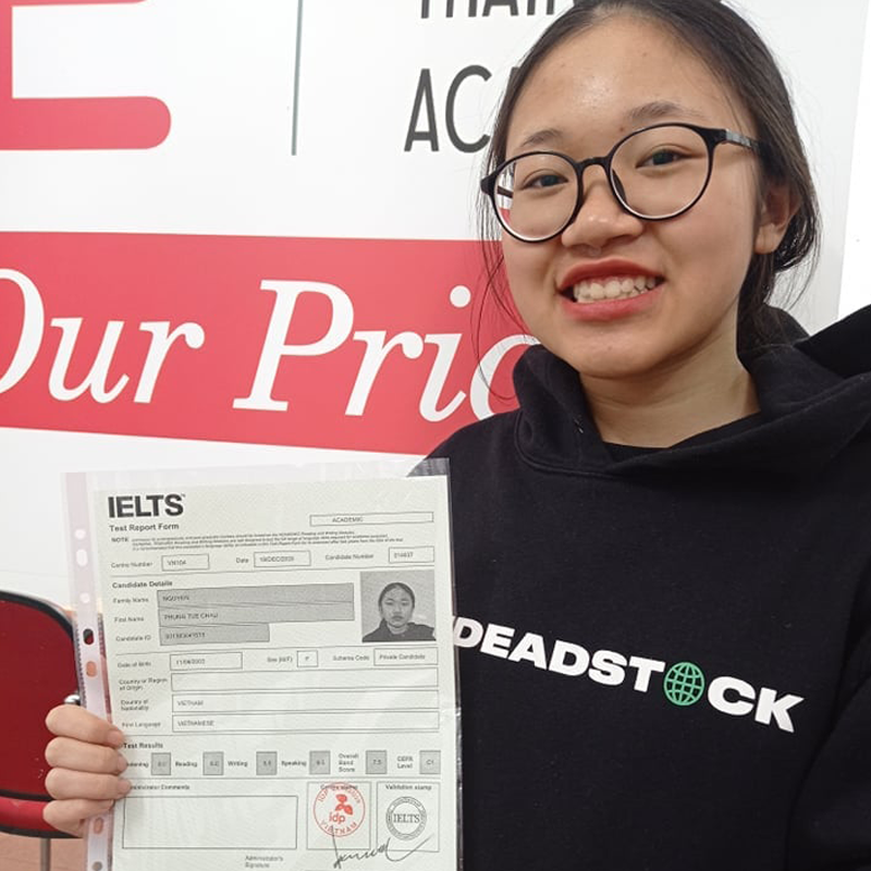 Học viên Nguyễn Phùng Tuệ Châu 7.5 IELTS