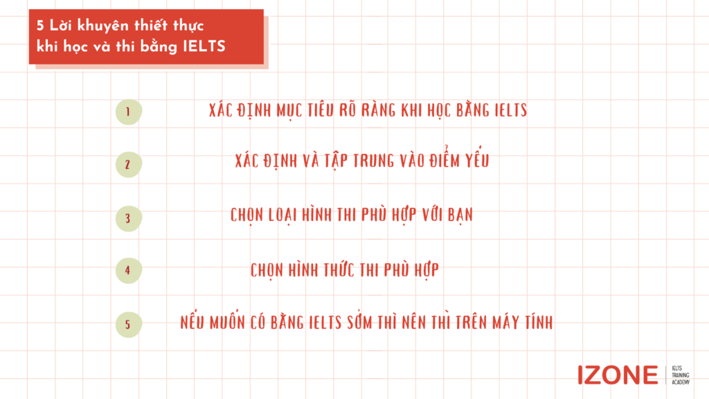 Lời khuyên học IELTS hữu ích