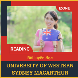 Bài luyện đọc: University of Western Sydney Macarthur