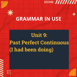 Grammar In Use – Unit 9: Past Perfect Continuous (I had been doing)