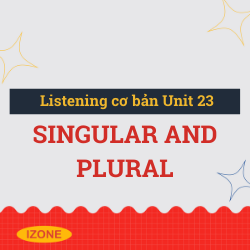 Listening cơ bản – Unit 23: Singular and Plural