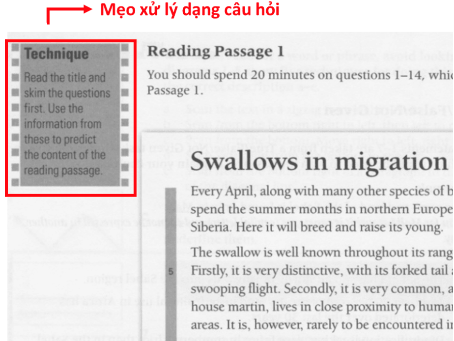 Nội dung cụ thể của sách Improve Your IELTS Reading Skills