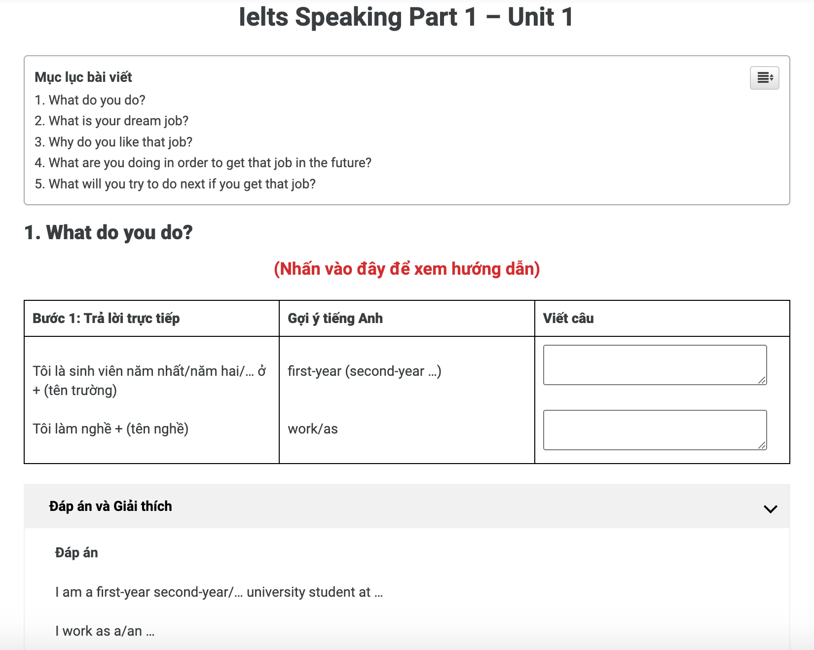 Tự học IELTS Speaking