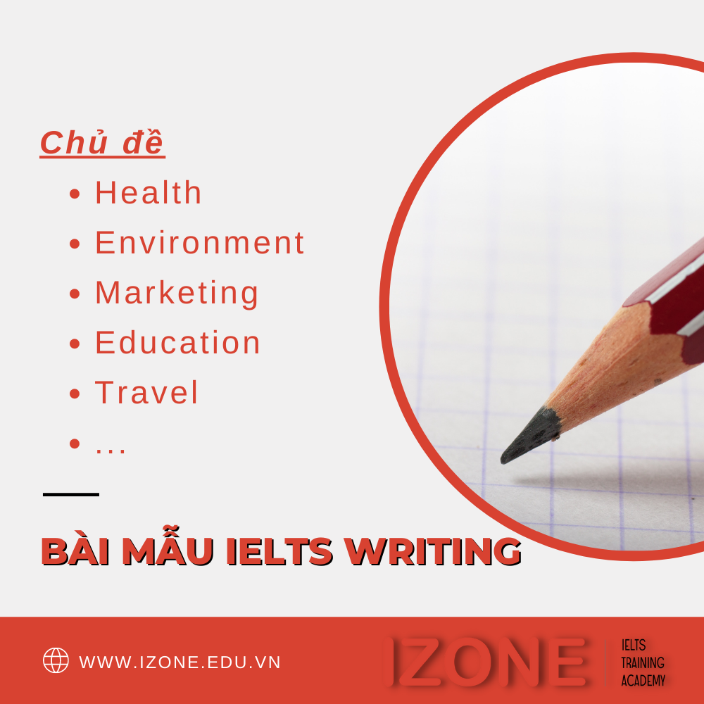 Tổng hợp các bài mẫu phần thi IELTS Writing nhiều chủ đề