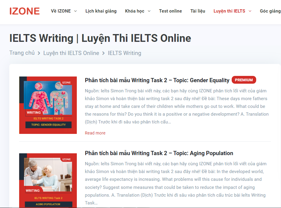 Đề thi IELTS Writing