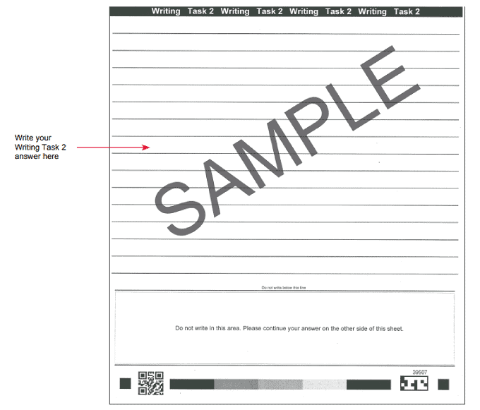 ielts answer sheet