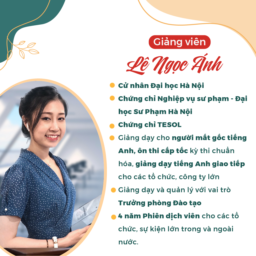 Giảng viên LÊ NGỌC ÁNH