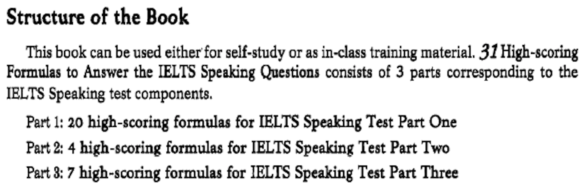 31 formulas ielts speaking