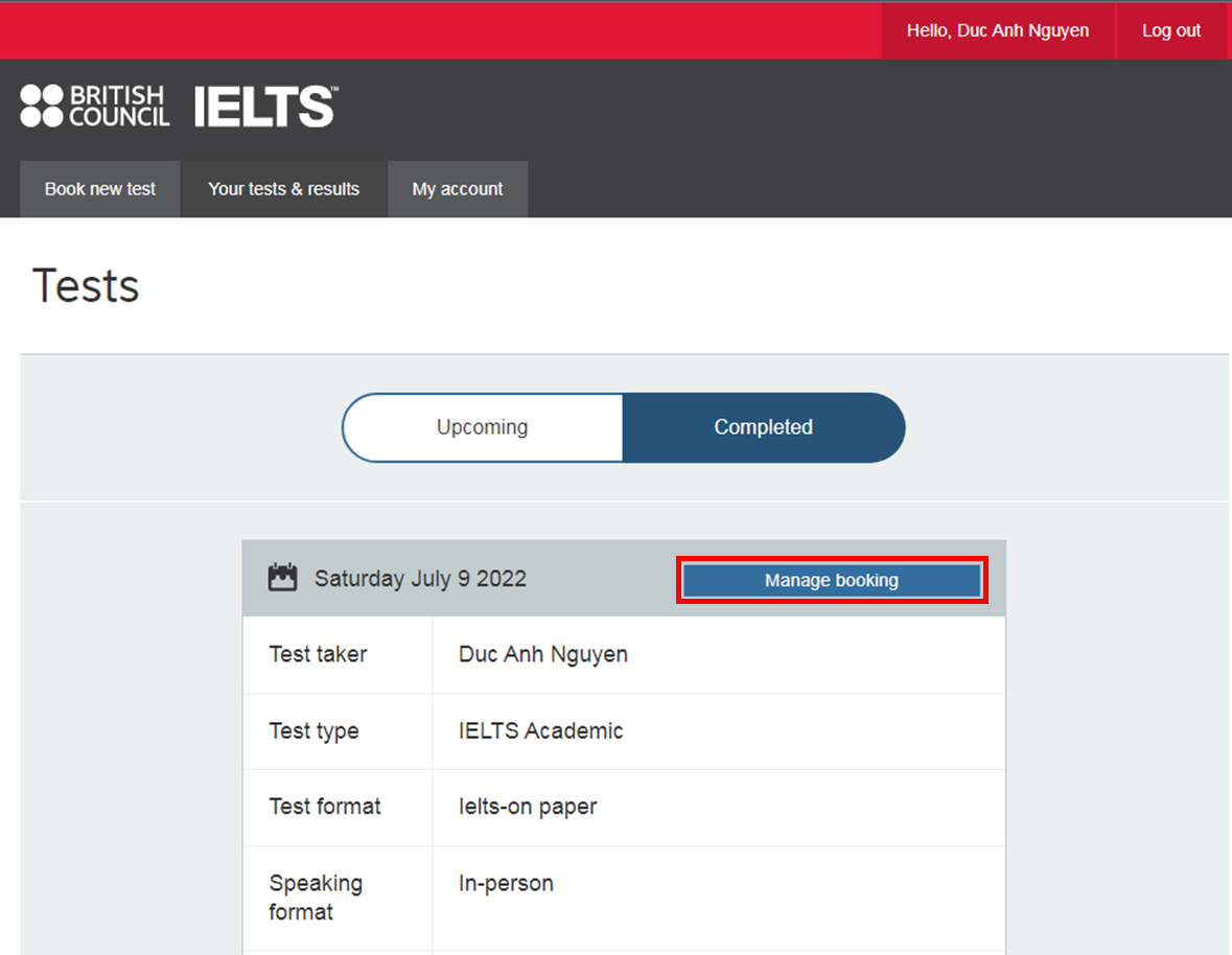 Cách xem điểm thi IELTS