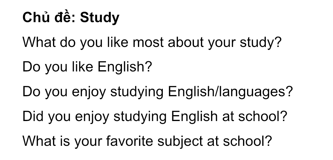 ielts speaking like and dislike