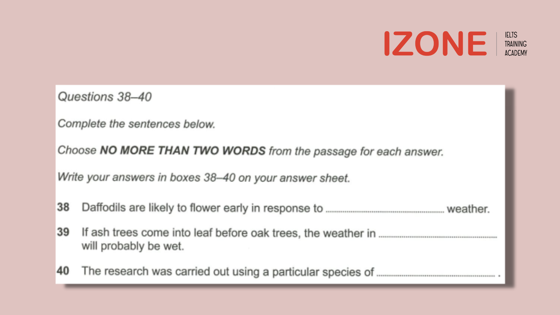 sentence completion ielts reading