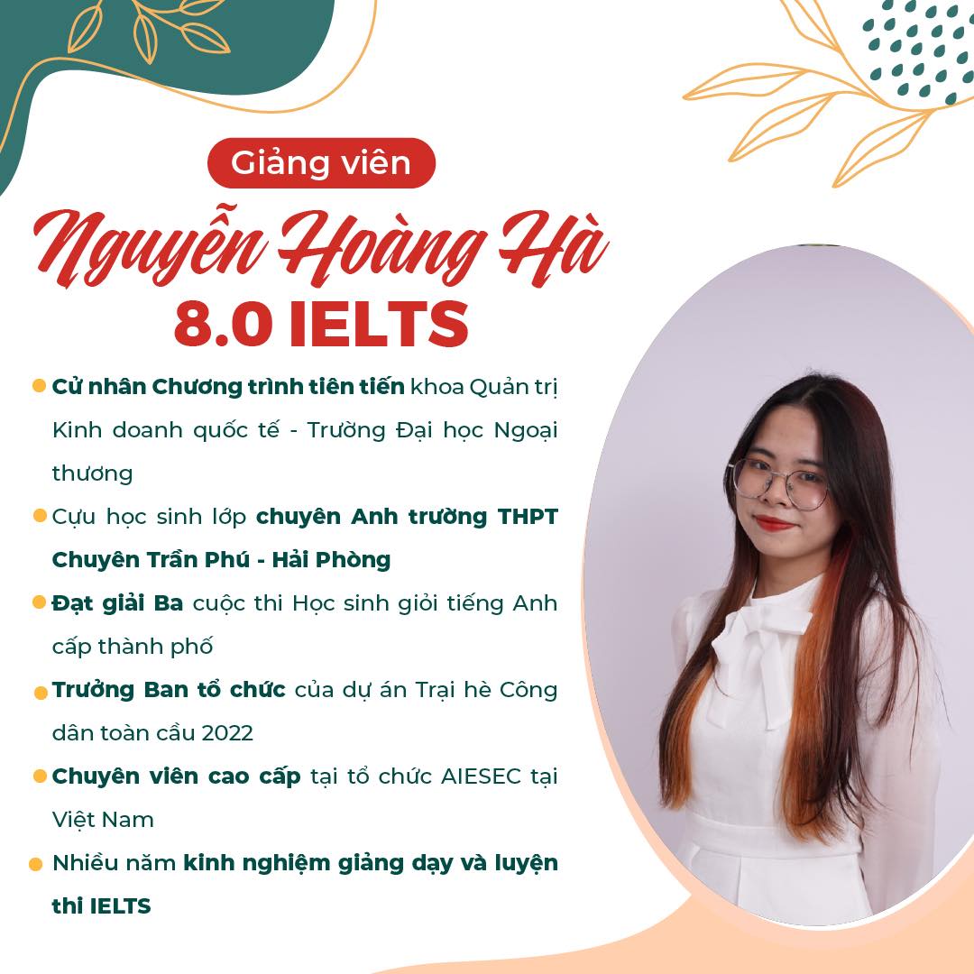 Giảng viên NGUYỄN HOÀNG HÀ