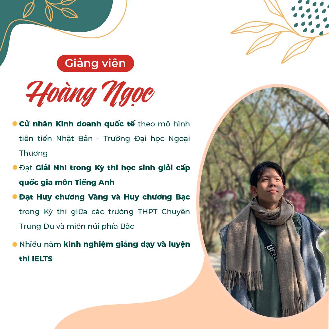 Giảng viên HOÀNG NGỌC