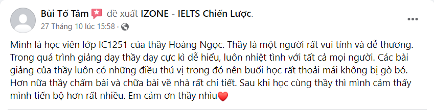 review thầy hoàng ngọc
