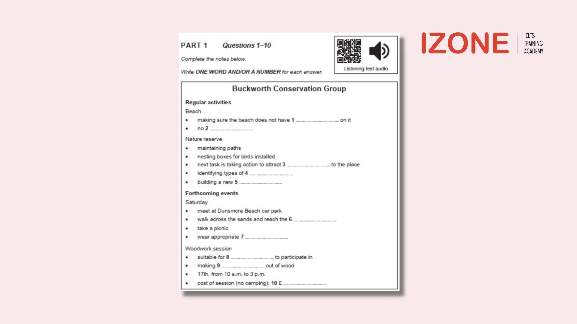 sentence completion ielts listening