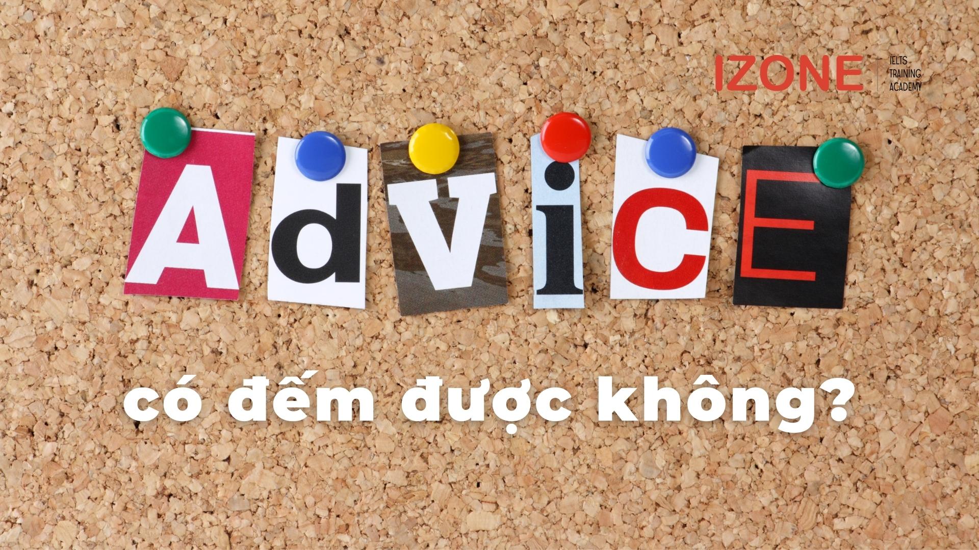 advice có đếm được không
