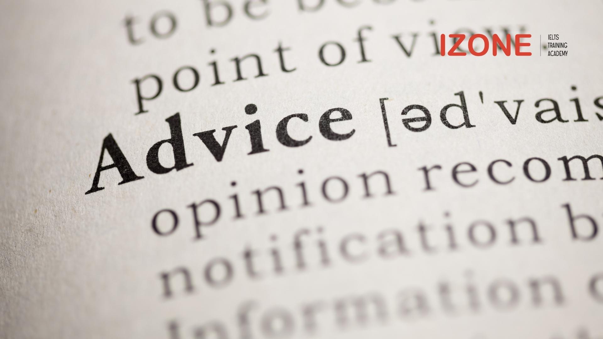 advice có đếm được không