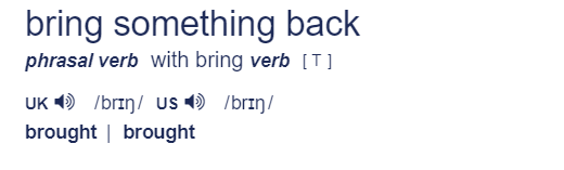 bring back là gì