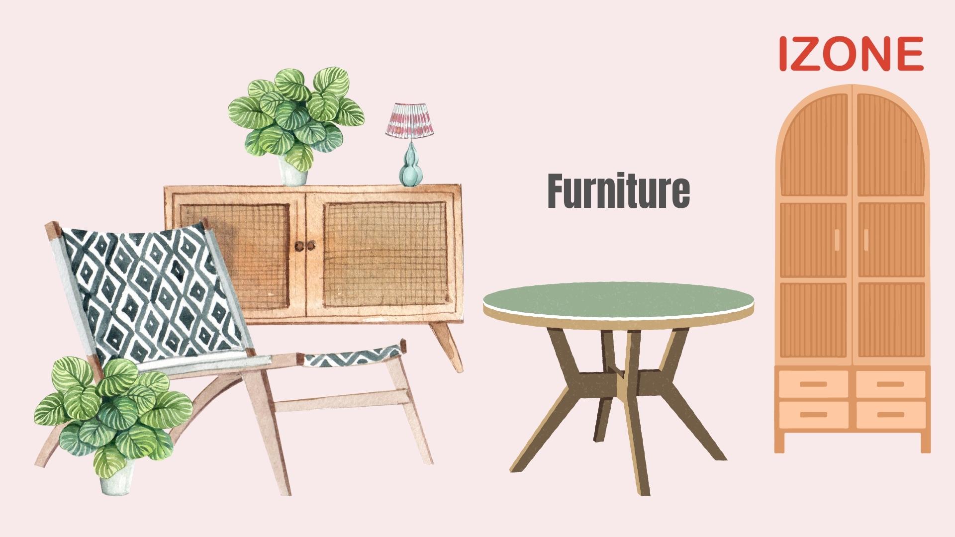 furniture là danh từ đếm được hay không đếm được