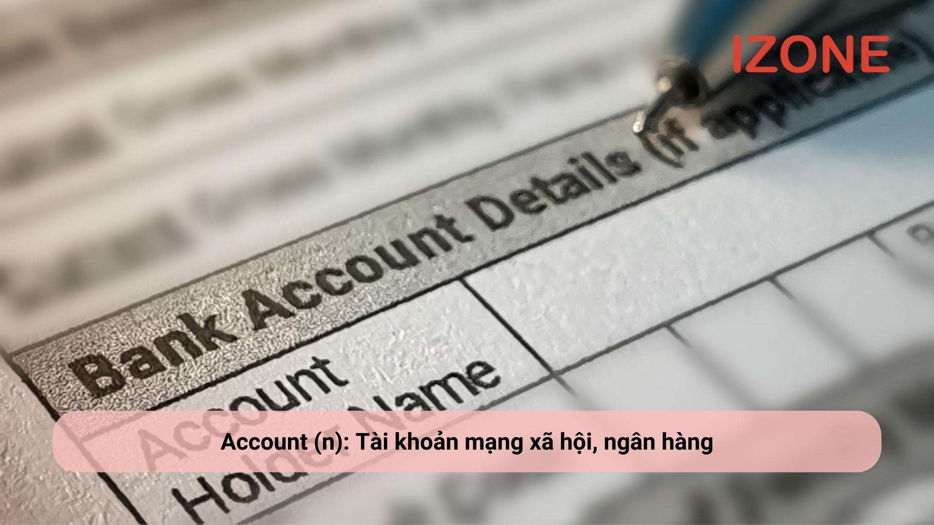 account đi với giới từ gì