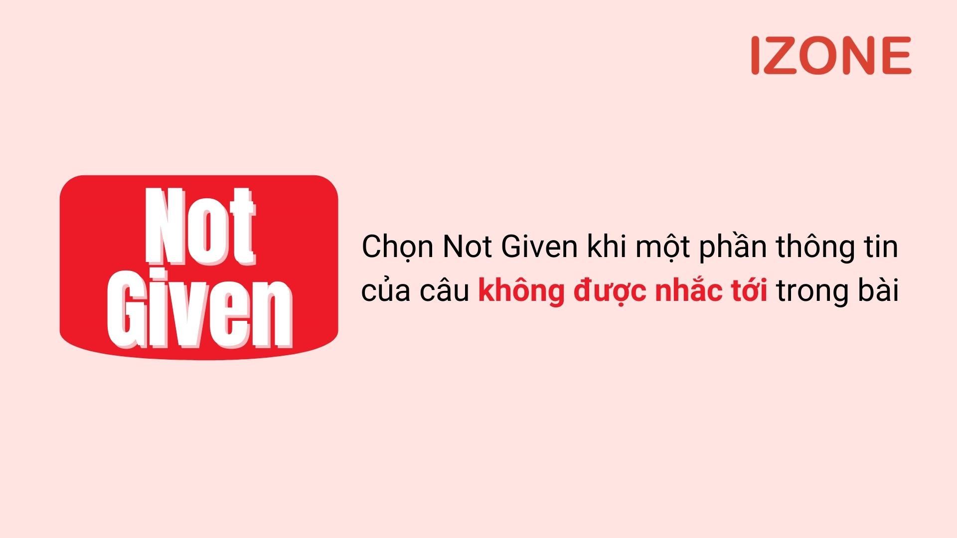 Phân biệt false và not given