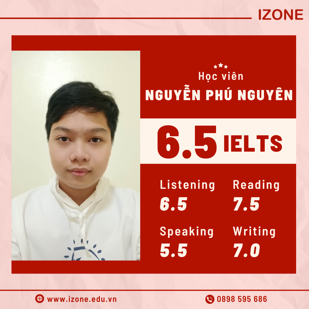 Học viên Nguyễn Phú Nguyên – 6.5 IELTS