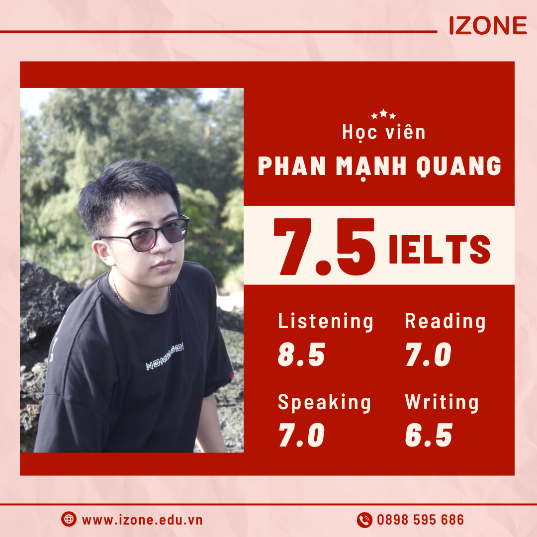 Học viên Phan Mạnh Quang – 7.5 IELTS