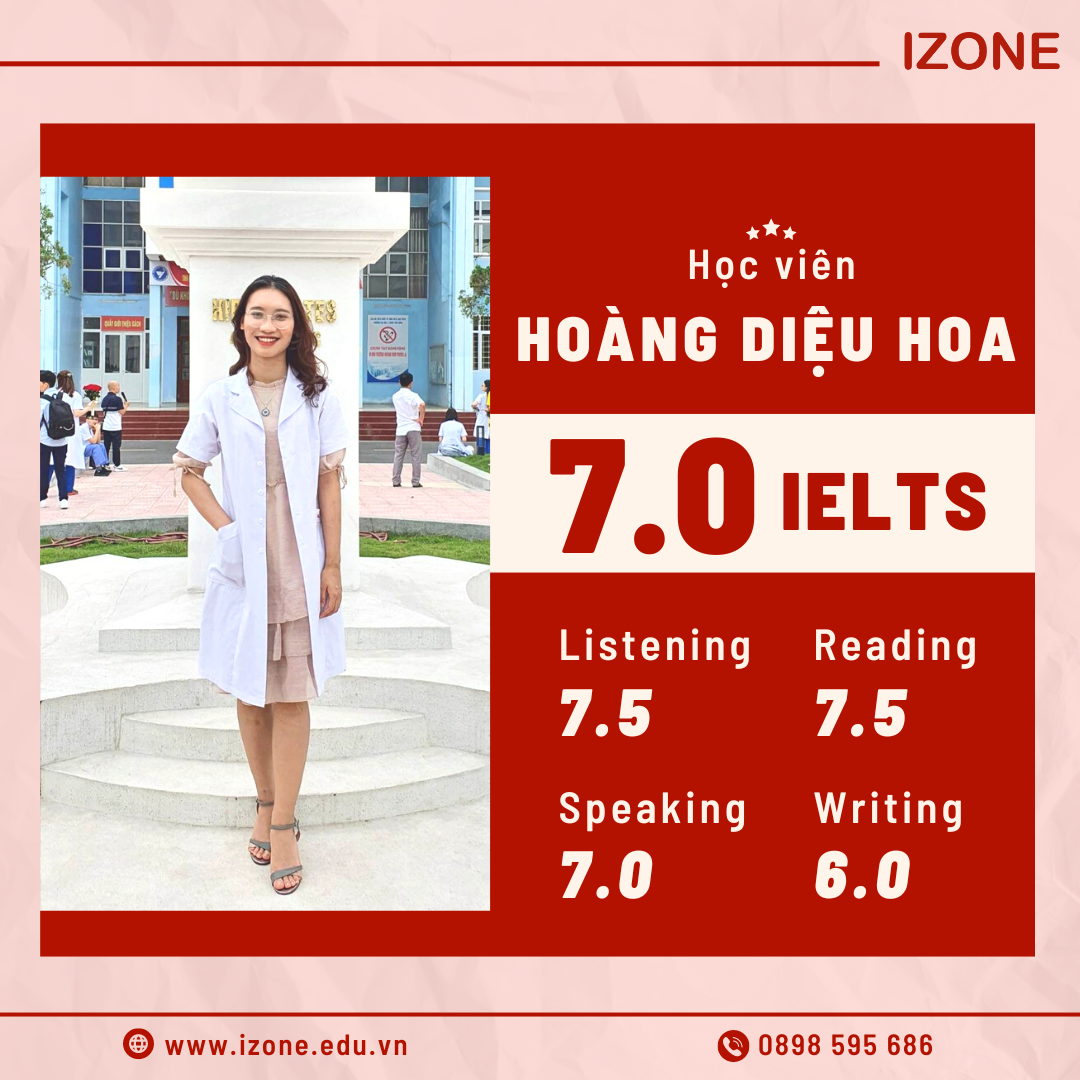 Học viên Hoàng Diệu Hoa – 7.0 IELTS