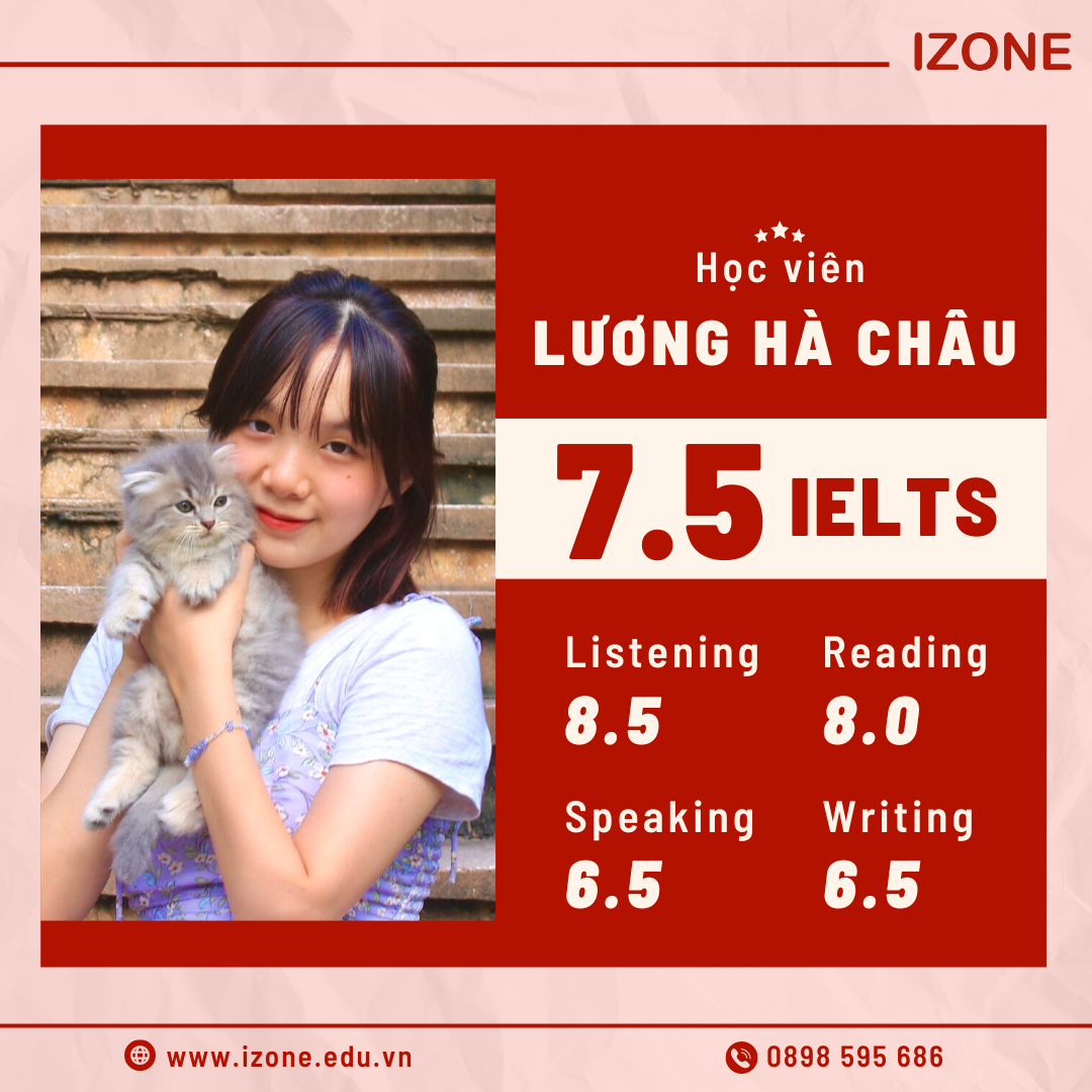 Học viên Lương Hà Châu – 7.5 IELTS