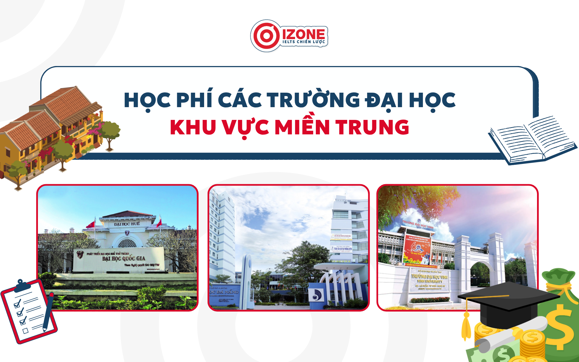 Học phí các trường Đại học khu vực miền Trung