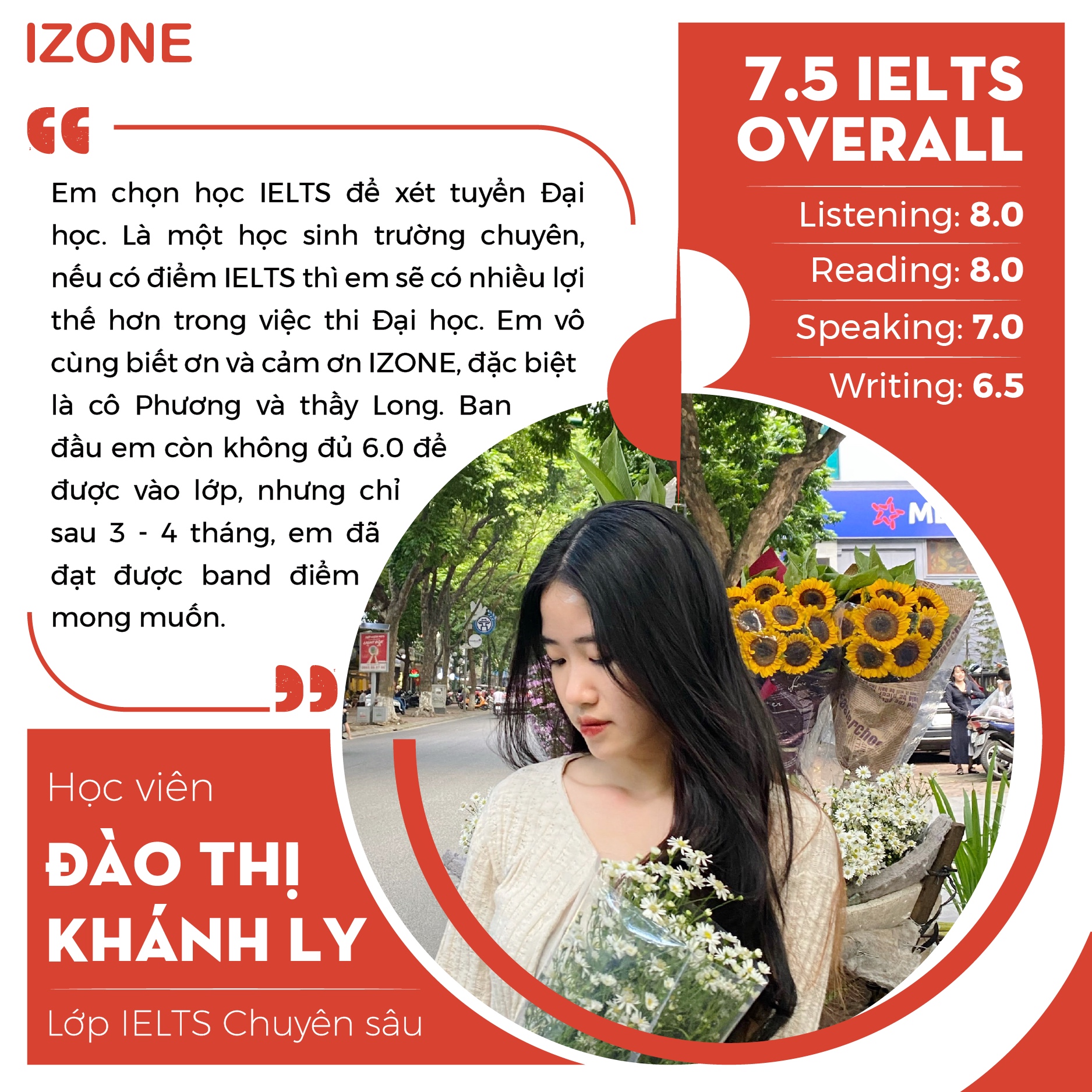 Học viên Đào Thị Khánh Ly – 7.5 IELTS