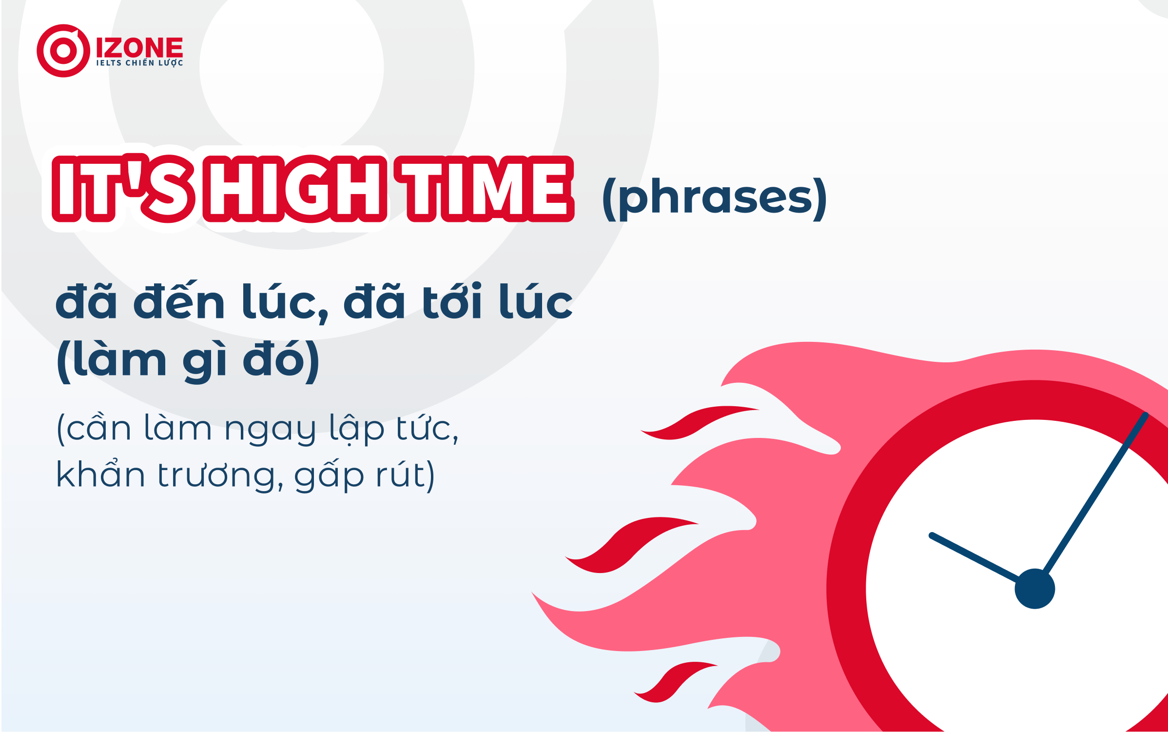 Giải nghĩa cụm từ It's high time trong tiếng Anh