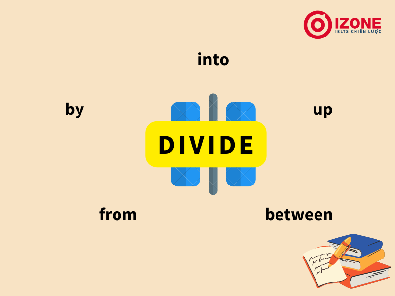 divide đi với giới từ gì