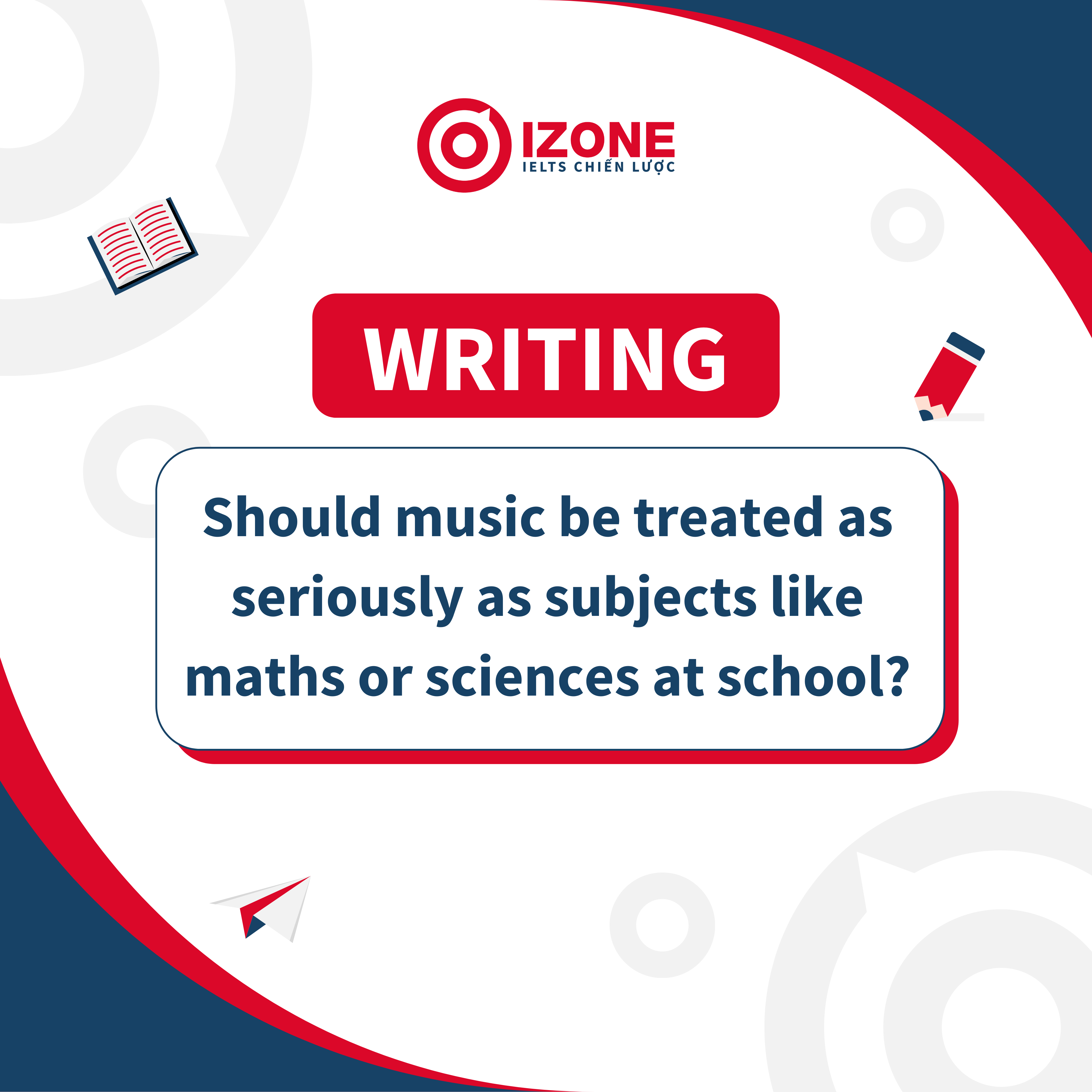 Cách triển khai câu hỏi “Should music be treated as seriously as subjects like maths or sciences at school?”