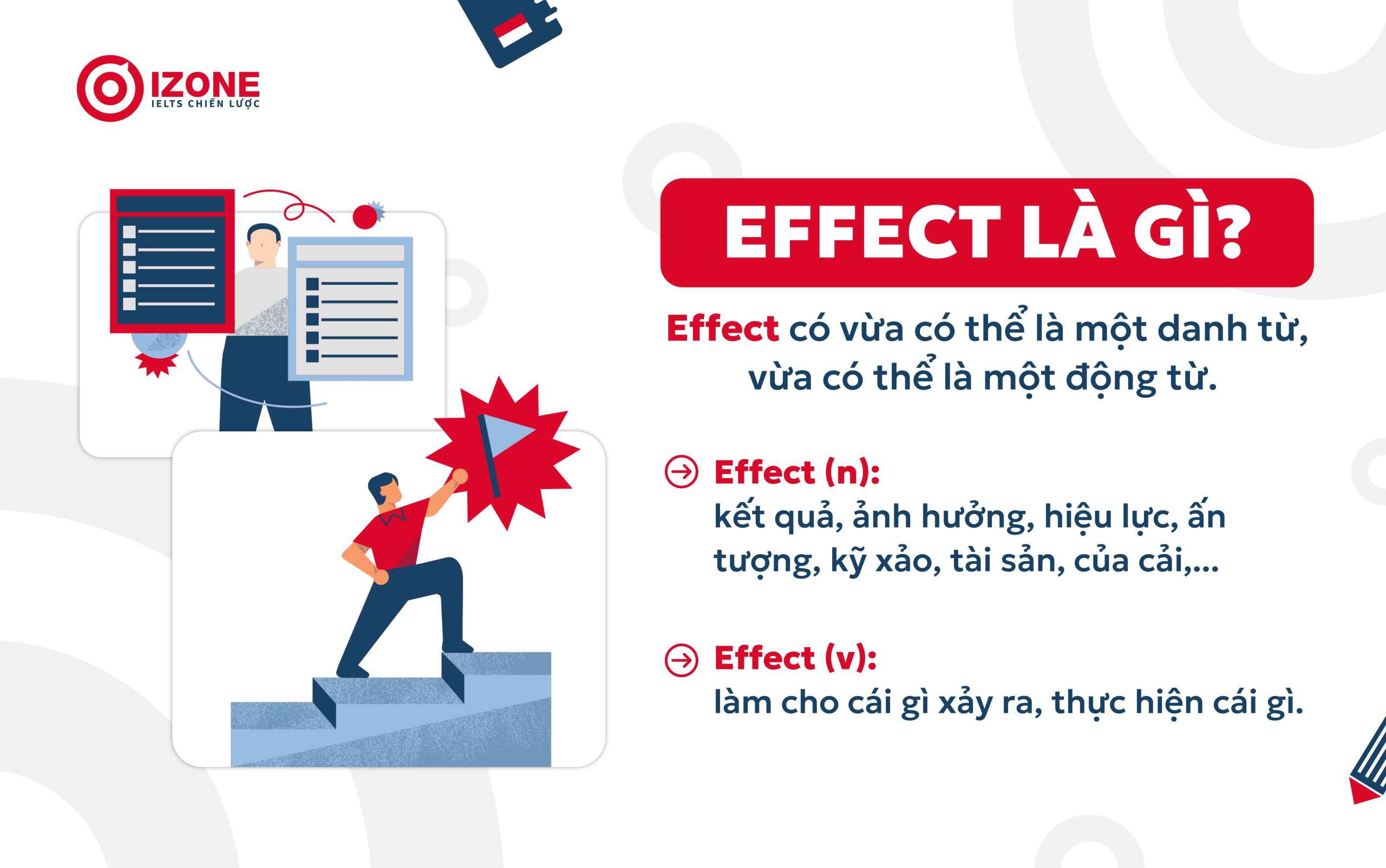 Effect là gì? Effect đi với giới từ gì?