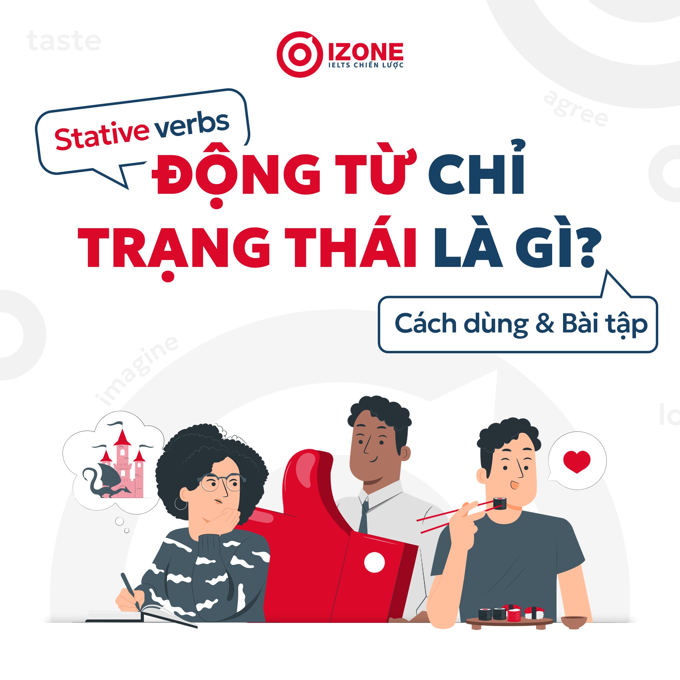 Động Từ Chỉ Trạng Thái (Stative Verbs) là gì? Cách Dùng & Bài tập