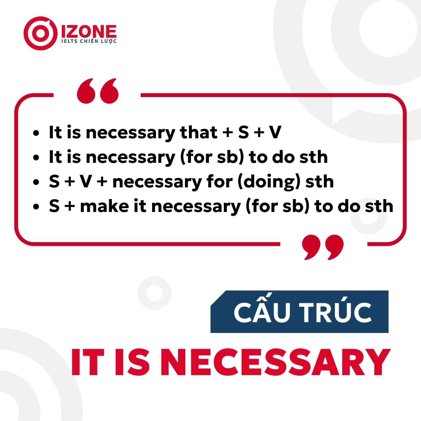 cấu trúc it is necessary