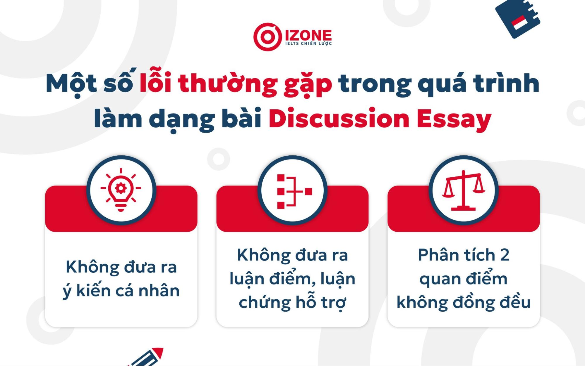 Một số lỗi thường gặp dạng bài Discussion Essay
