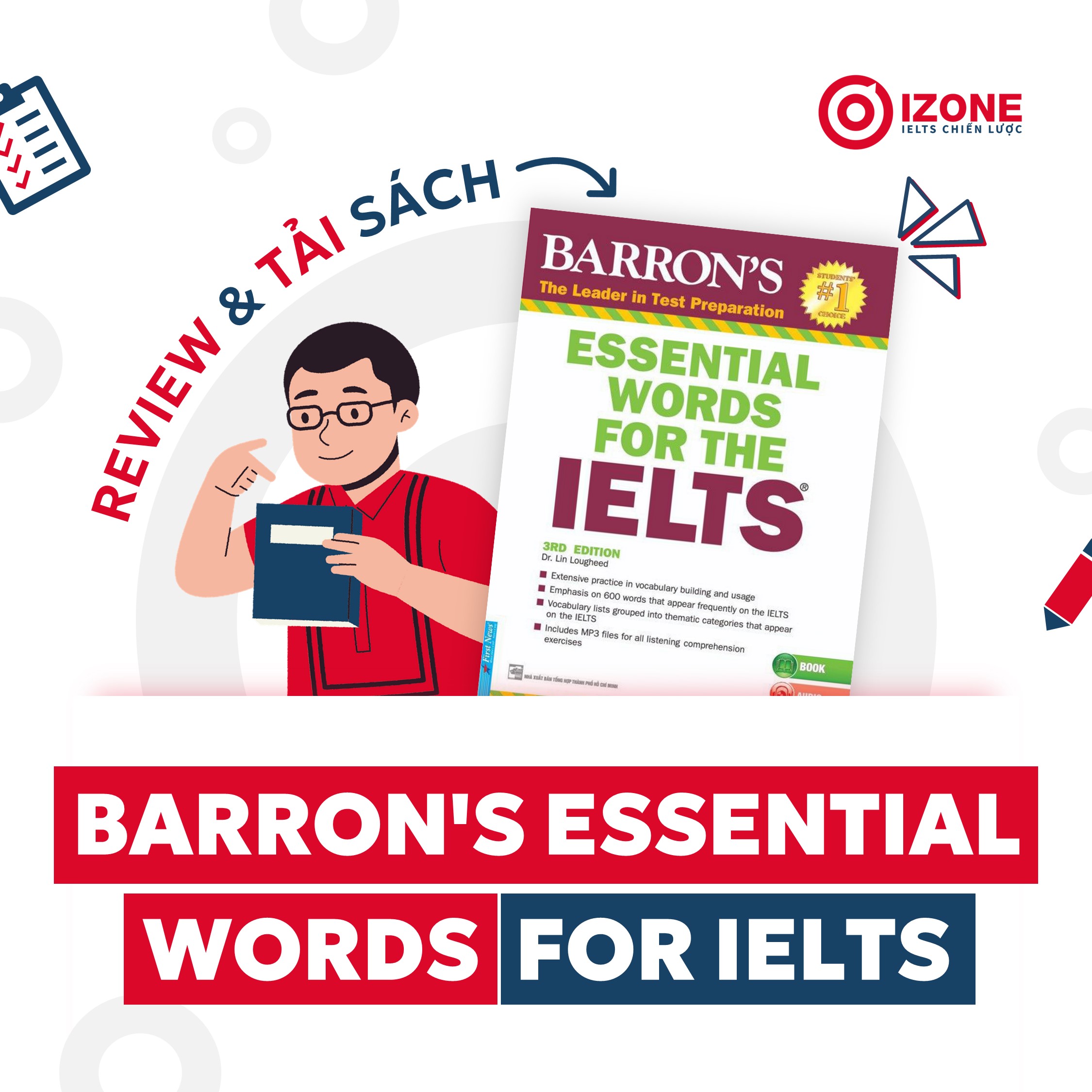 Review & Tải sách Barron Essential Words For IELTS (PDF & Audio) bản đẹp