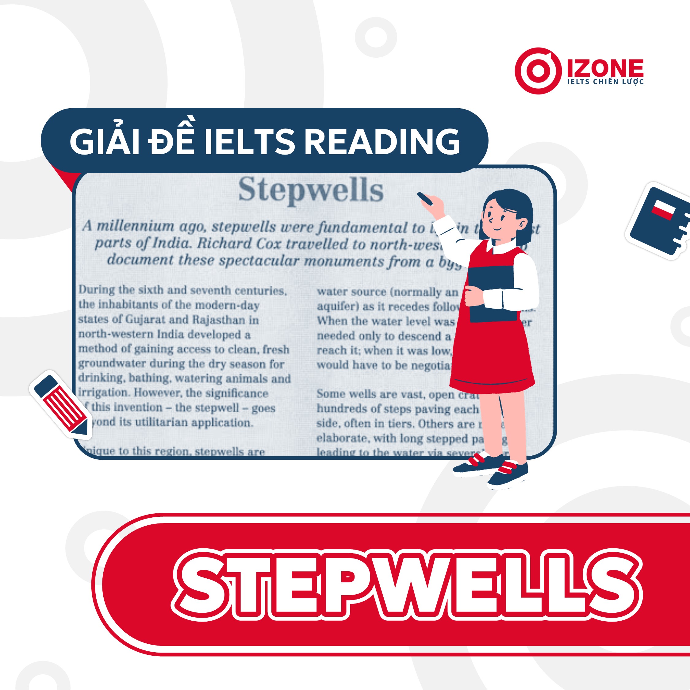 Stepwells IELTS Reading – Giải đề chi tiết