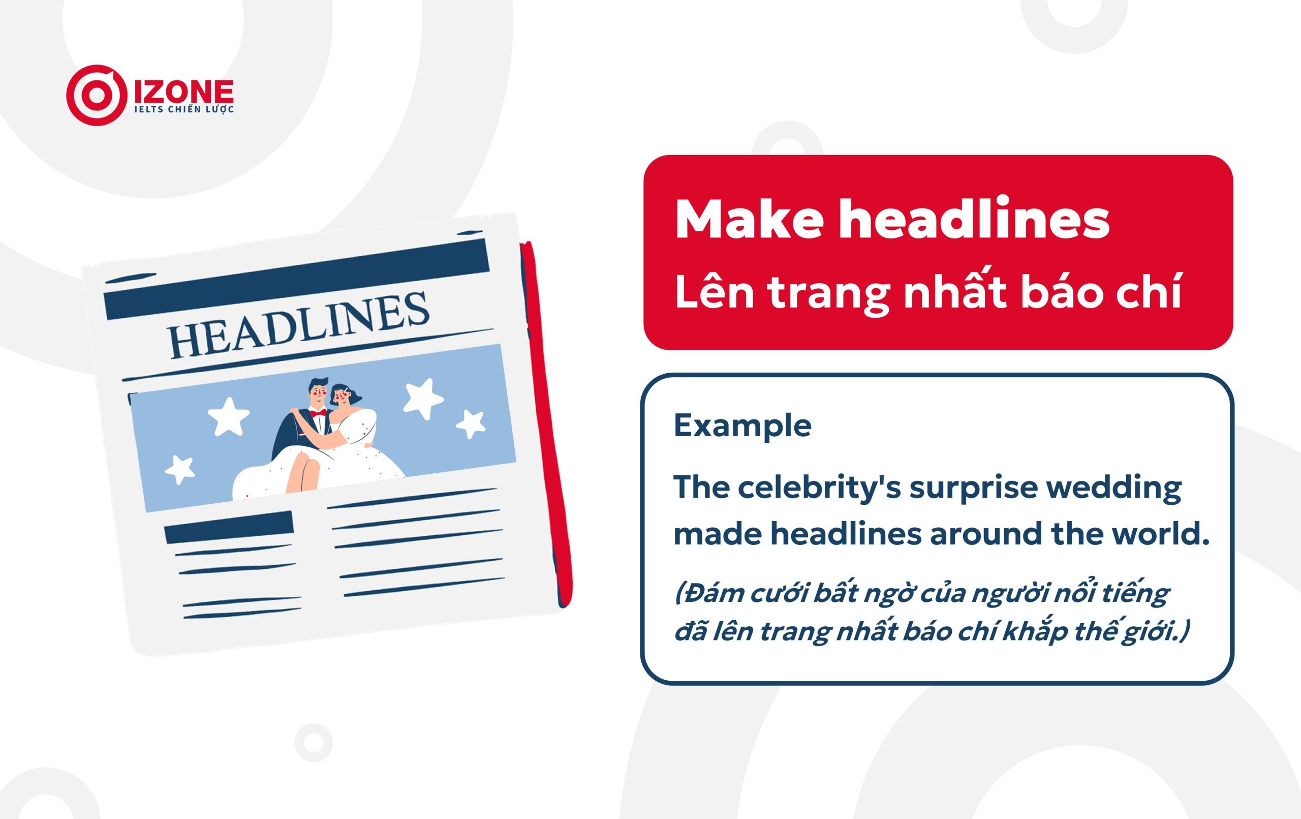 từ vựng tiếng anh về chuyên ngành báo chí - make headlines là gì?