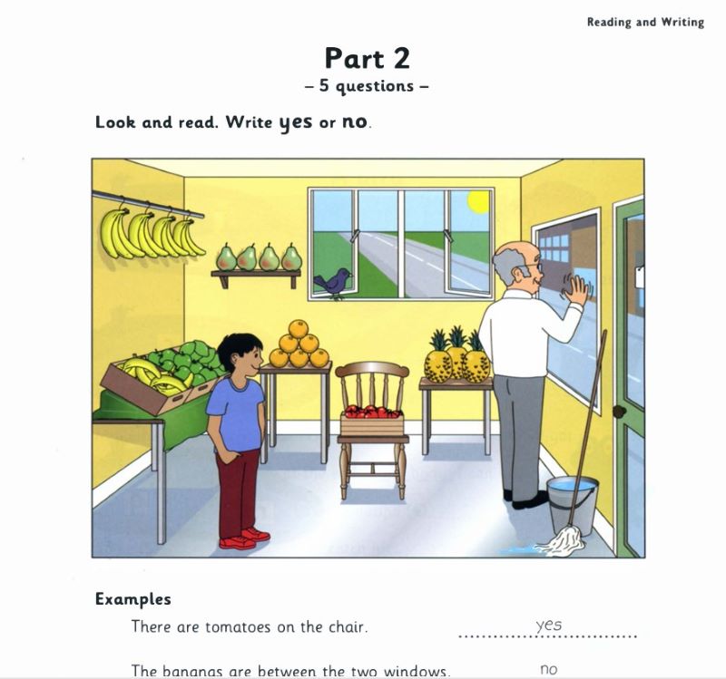 Bố cục bộ sách Starter Cambridge: Part 2 Reading and Writing