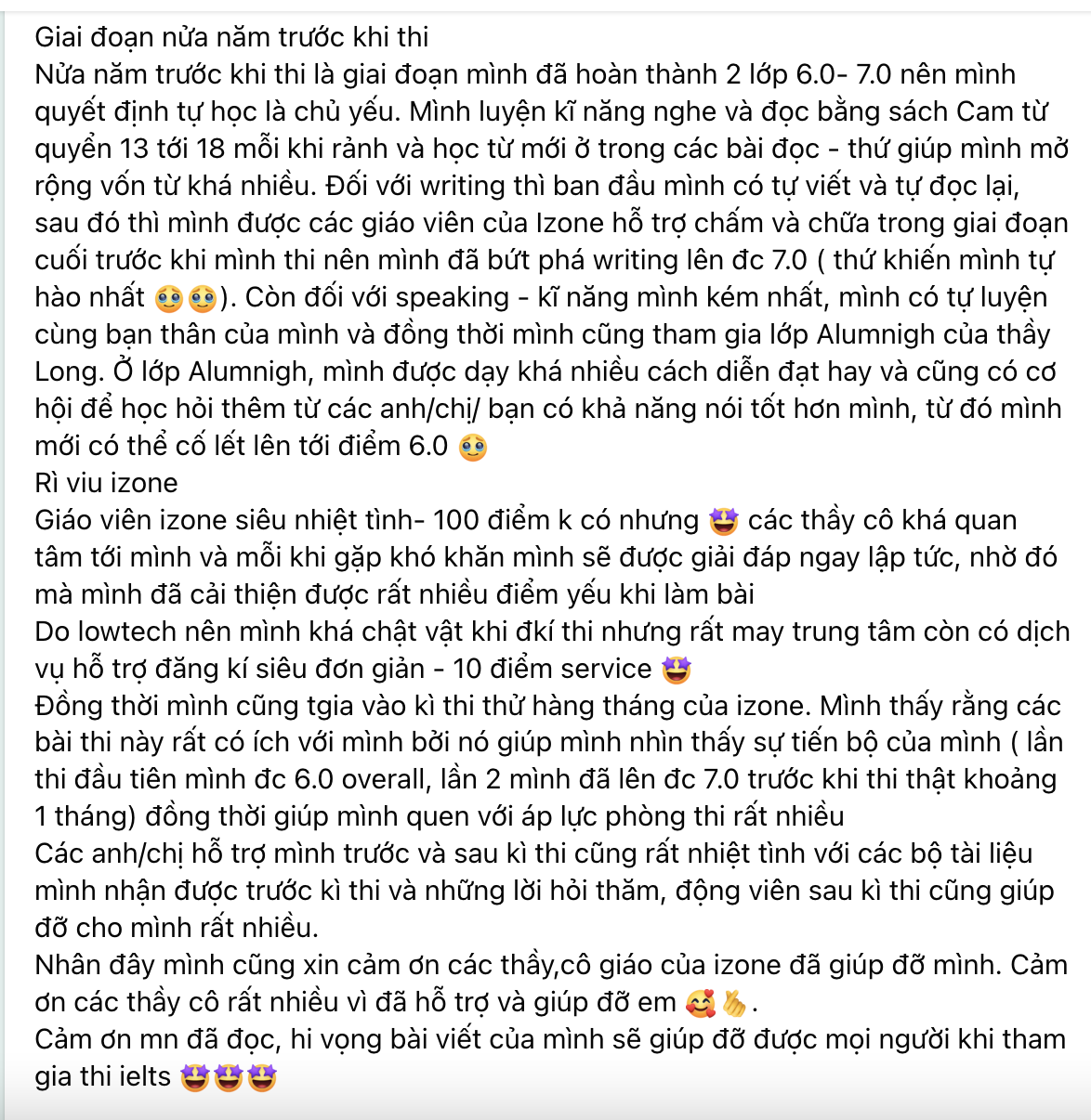 học viên izone