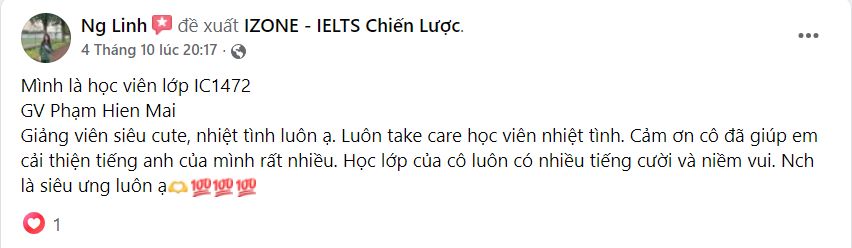 Review giảng viên IZONE