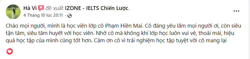 Review giảng viên IZONE