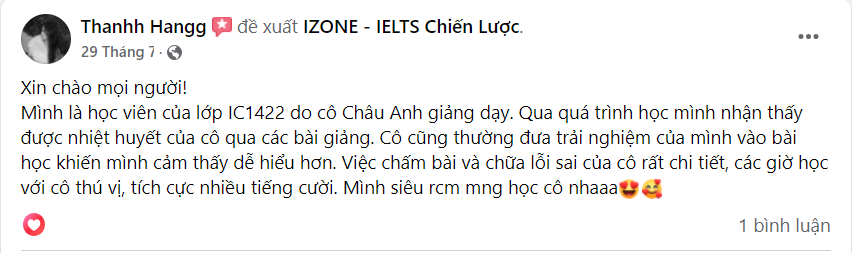 review giảng viên IZONE
