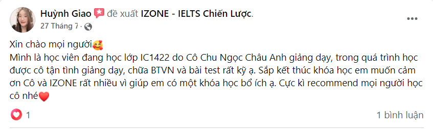 review giảng viên IZONE