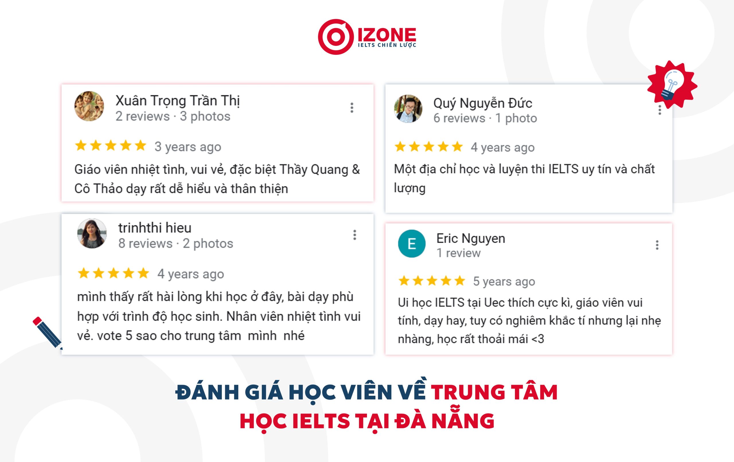 Đánh giá của học viên khi học IELTS tại UEC Đà Nẵng